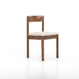 Lot de 4 chaises de salle à manger vintage en chêne teinté