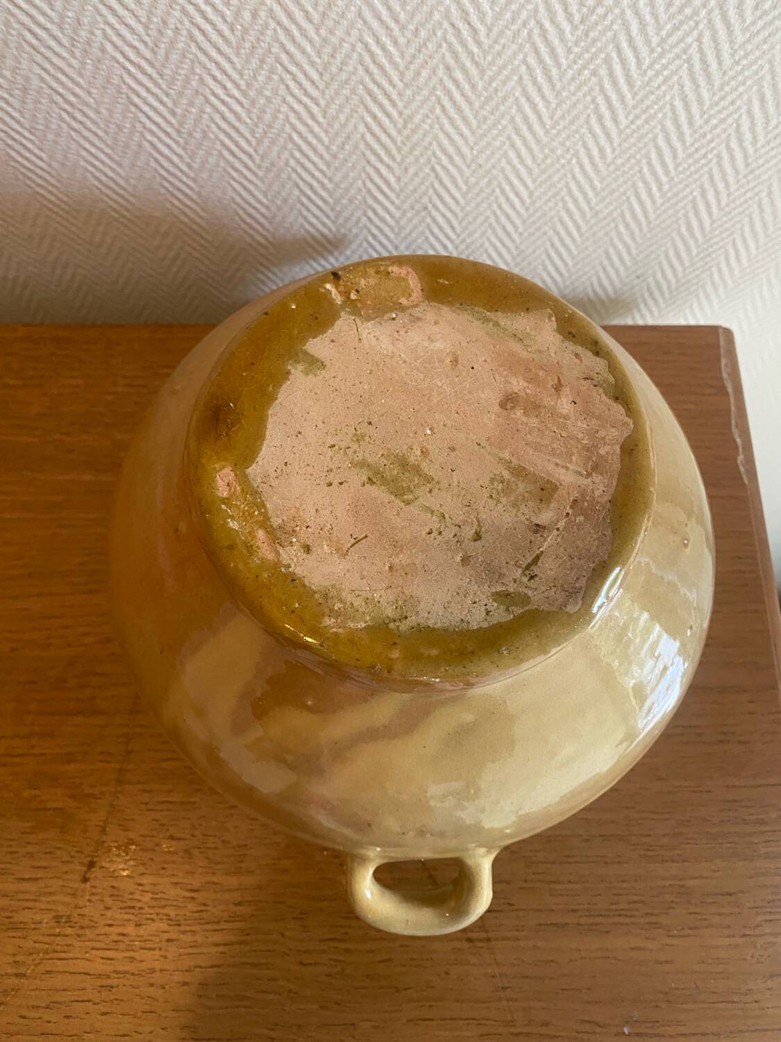 Antique glazed terracotta confit pot from the southwest