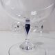 6 champagne glasses in Arques crystal Venice sapphire