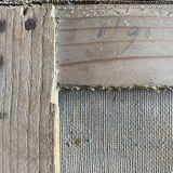 Painting 1900 Bouquet of flowers Carnations in the garden HST signed Gabrielle V.