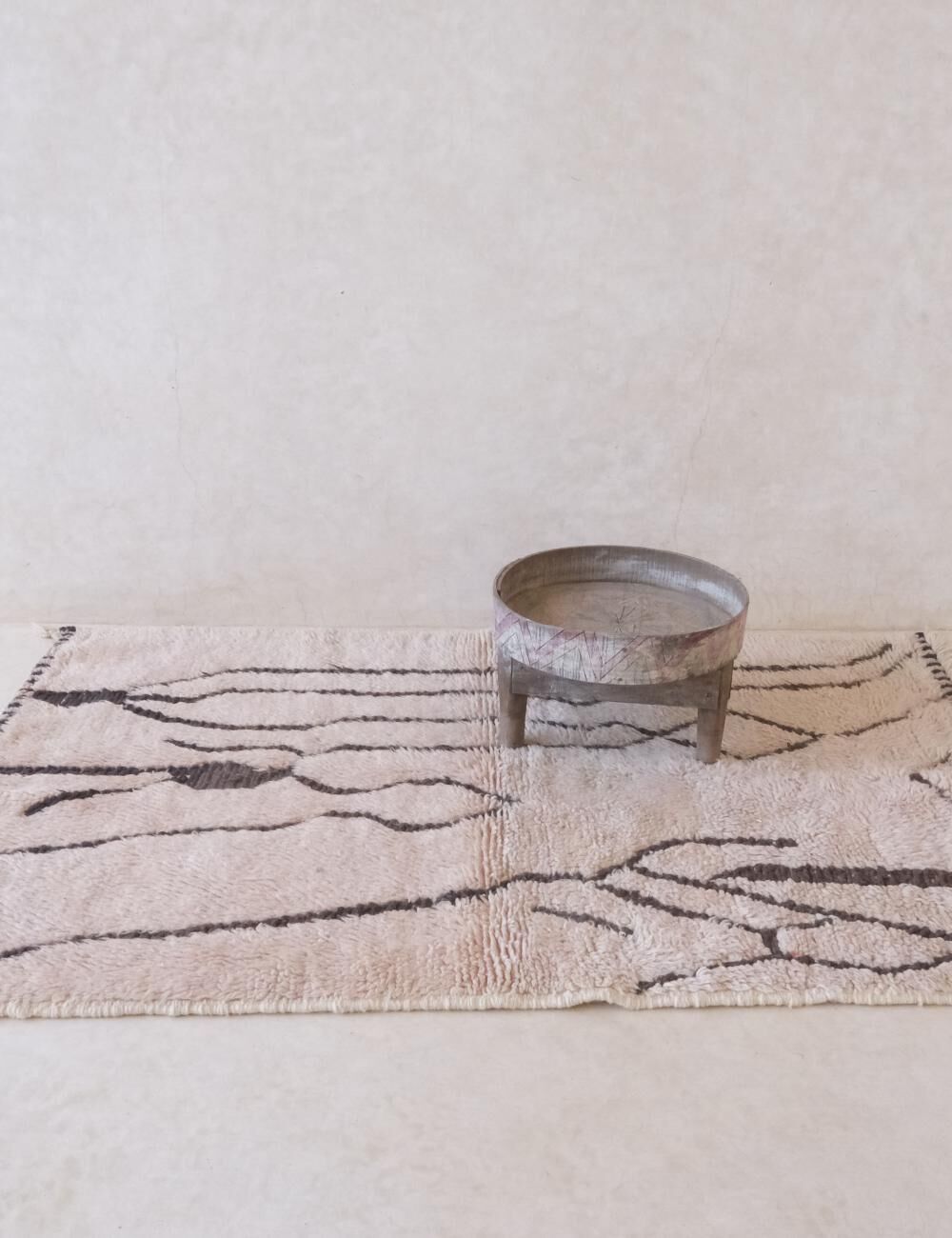 Pale Pink Berber Rug - 173 x 116 cm