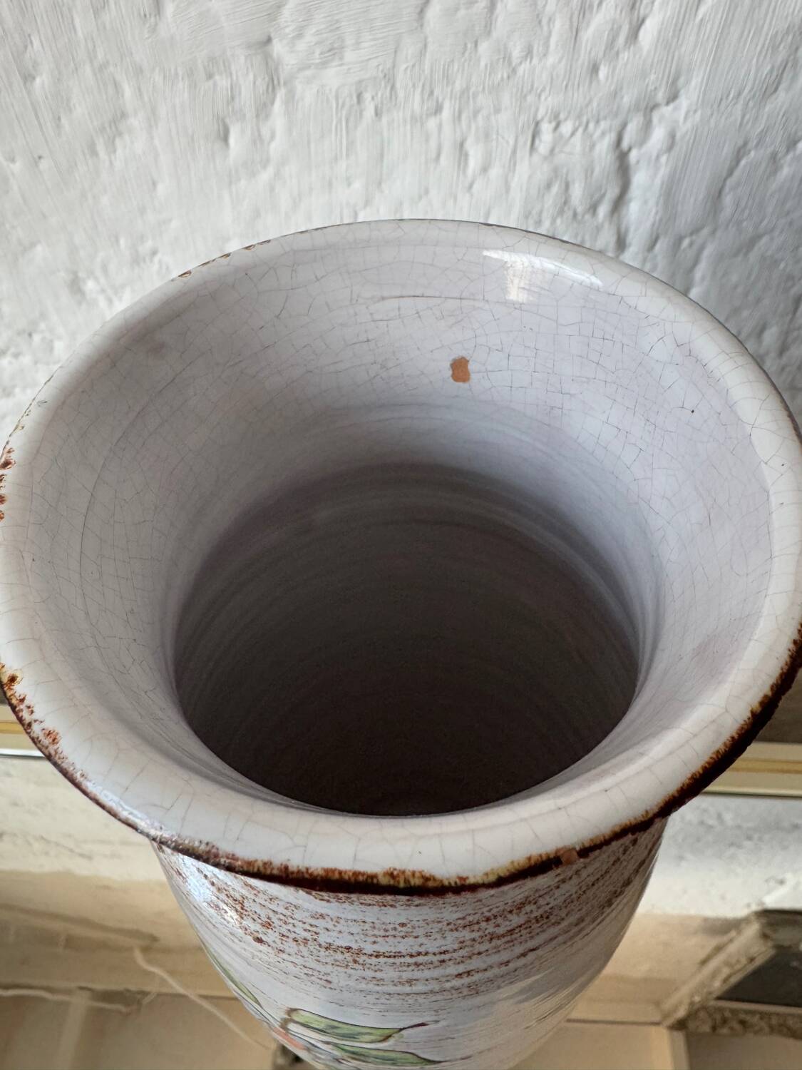 Large ceramic roller vase from Vallauris, 1960s