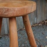 Brutalist tripod stool in ash