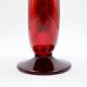 Vintage red blown glass carafe "Anneau"