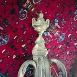 Pair of gilt and chiselled bronze wall lights with 3 lights - Louis XVI style