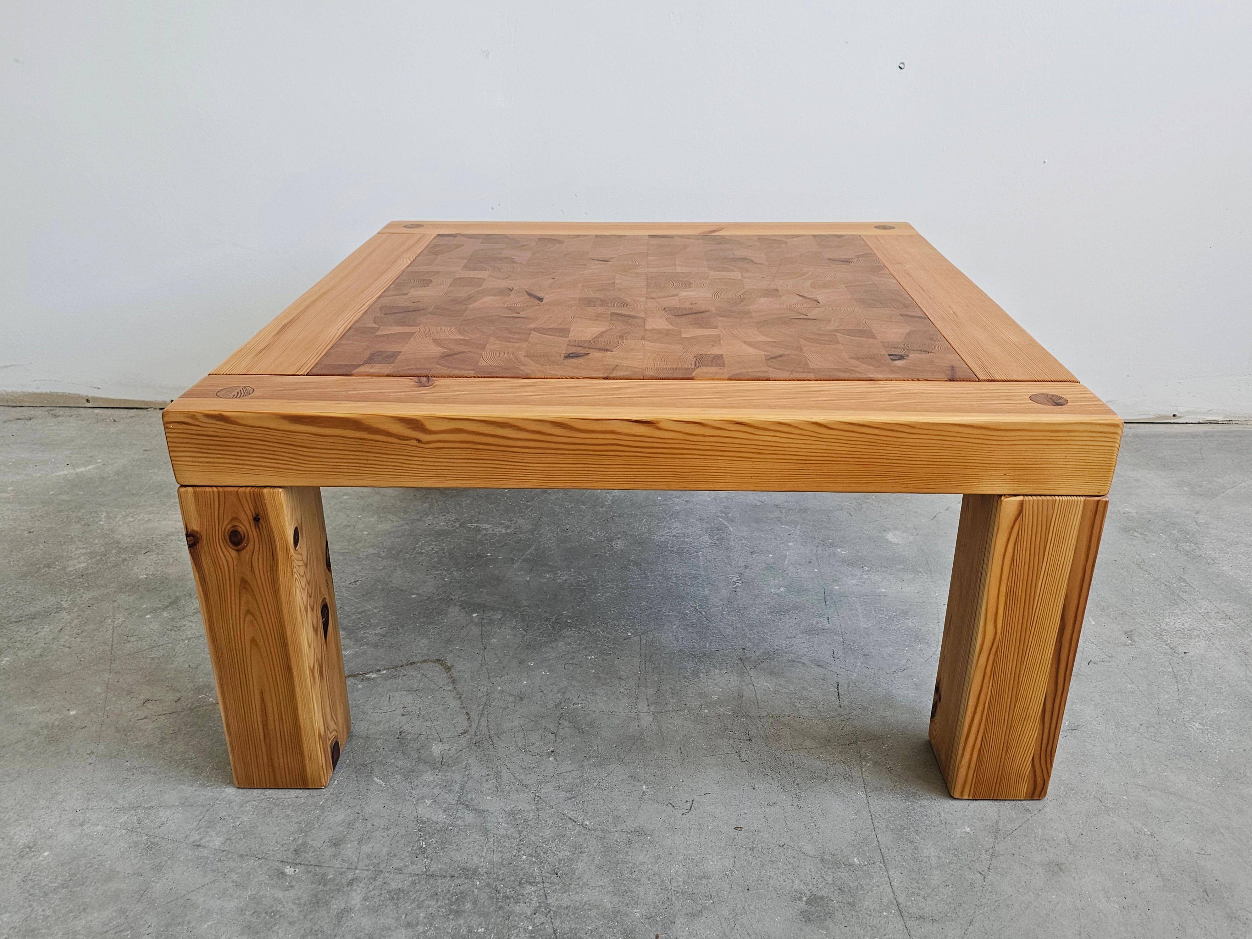 Mid Century side table in pine by Jaob Kielland Brandt