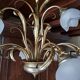 9-light gold metal foliage chandelier