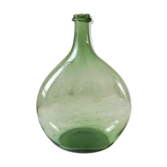 Dame-jeanne verte en verre soufflé début XXème