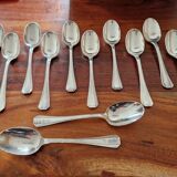 Christofle - Série de 12 cuillères de table modèle Boréal en métal argenté