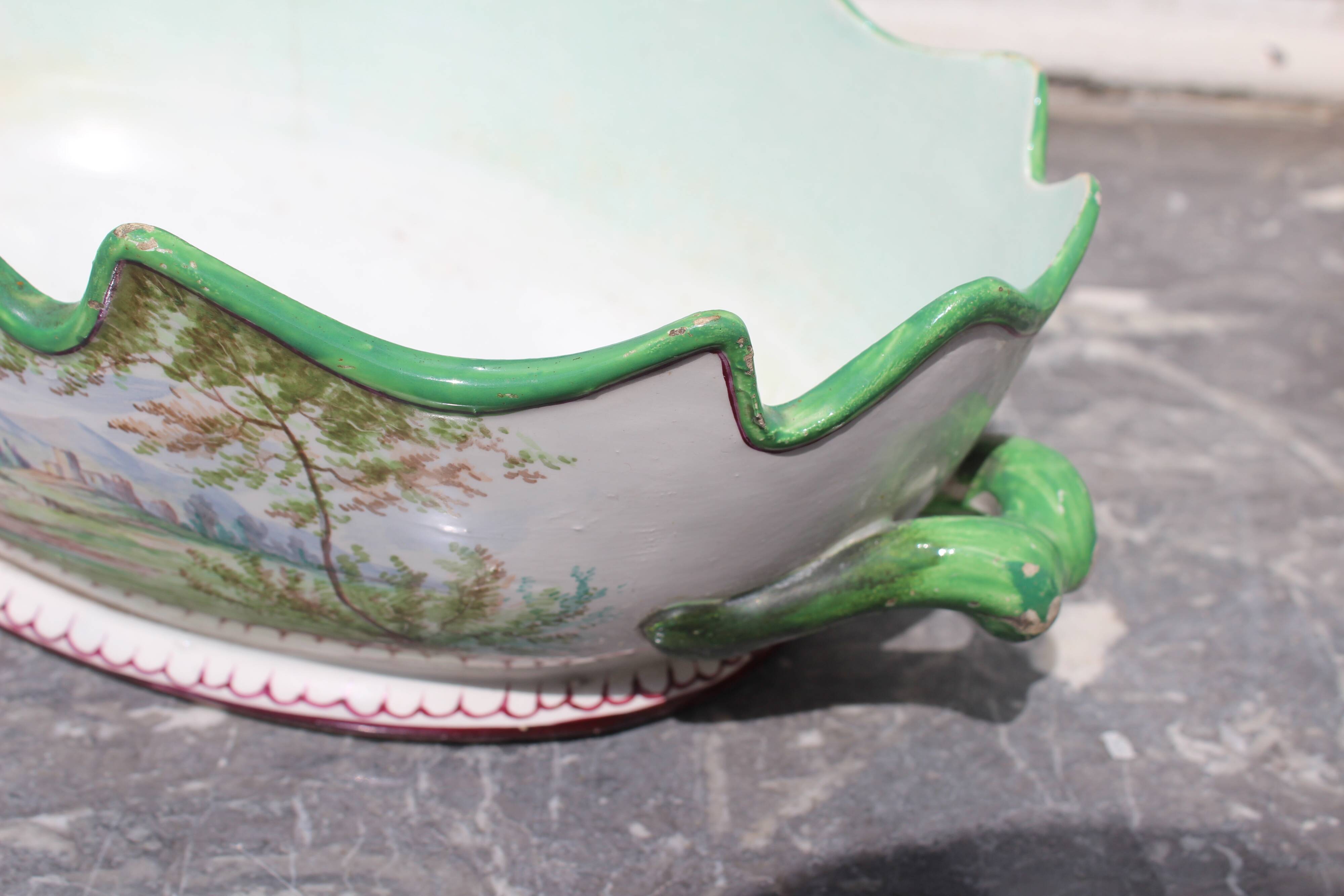 Vichy earthenware planter