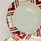 5 hollow earthenware plates burgundy ceranord St Amand