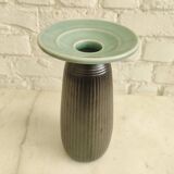 Vintage architectural vase in two-tone ceramic