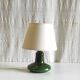 Green glazed ceramic table lamp base in Scandinavian style.