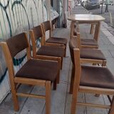 Table regain and six chairs