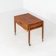 Teak sewing trolley / side table on castors