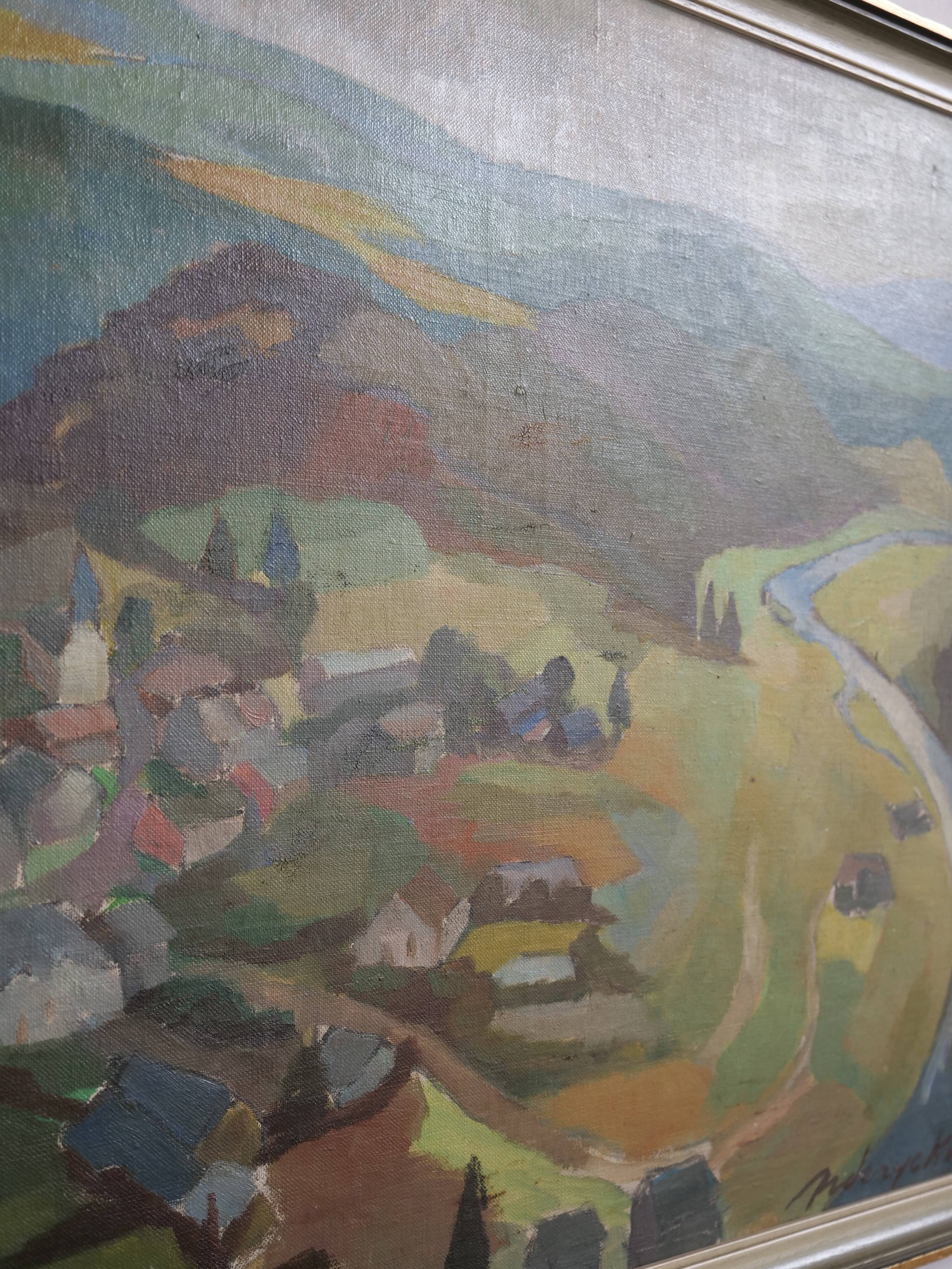 Landscape painting valley