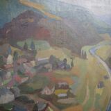 Landscape painting valley