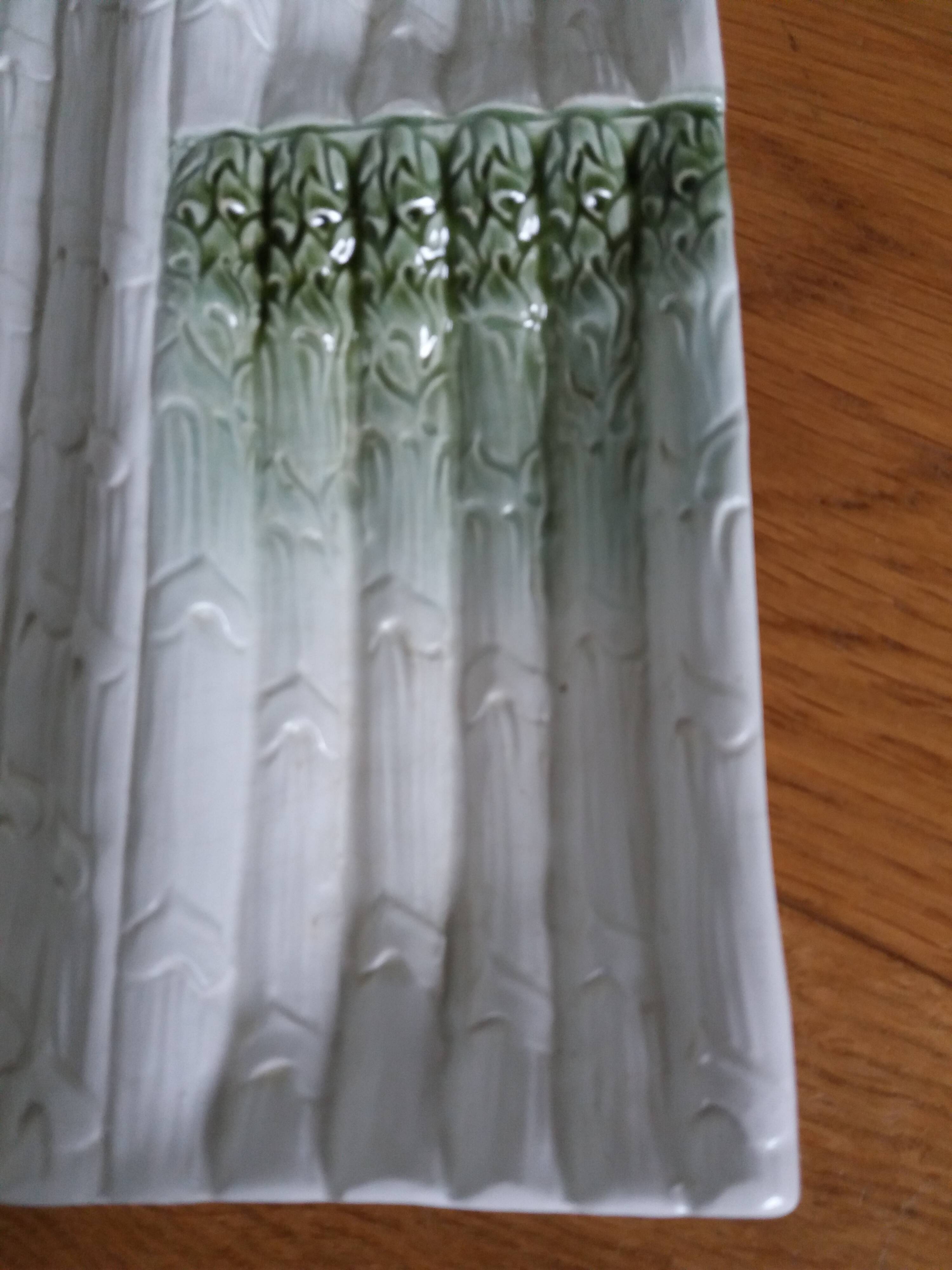 Asparagus dish in slip Bassano Italy