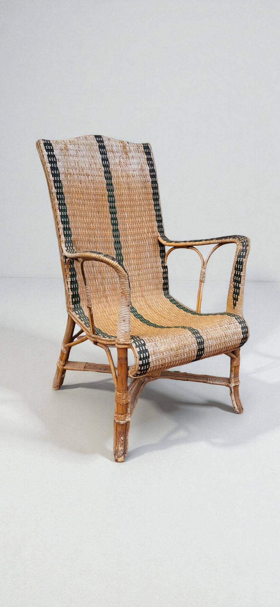 Rattan armchair, 1950s