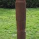 Floor lamp with shelf of the 40s/50s in beech lampshade red fabric