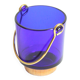 Cobalt blue glass ice bucket, 1960s
