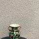 Amphora vase in glazed ceramic vintage vallauris fish motifs