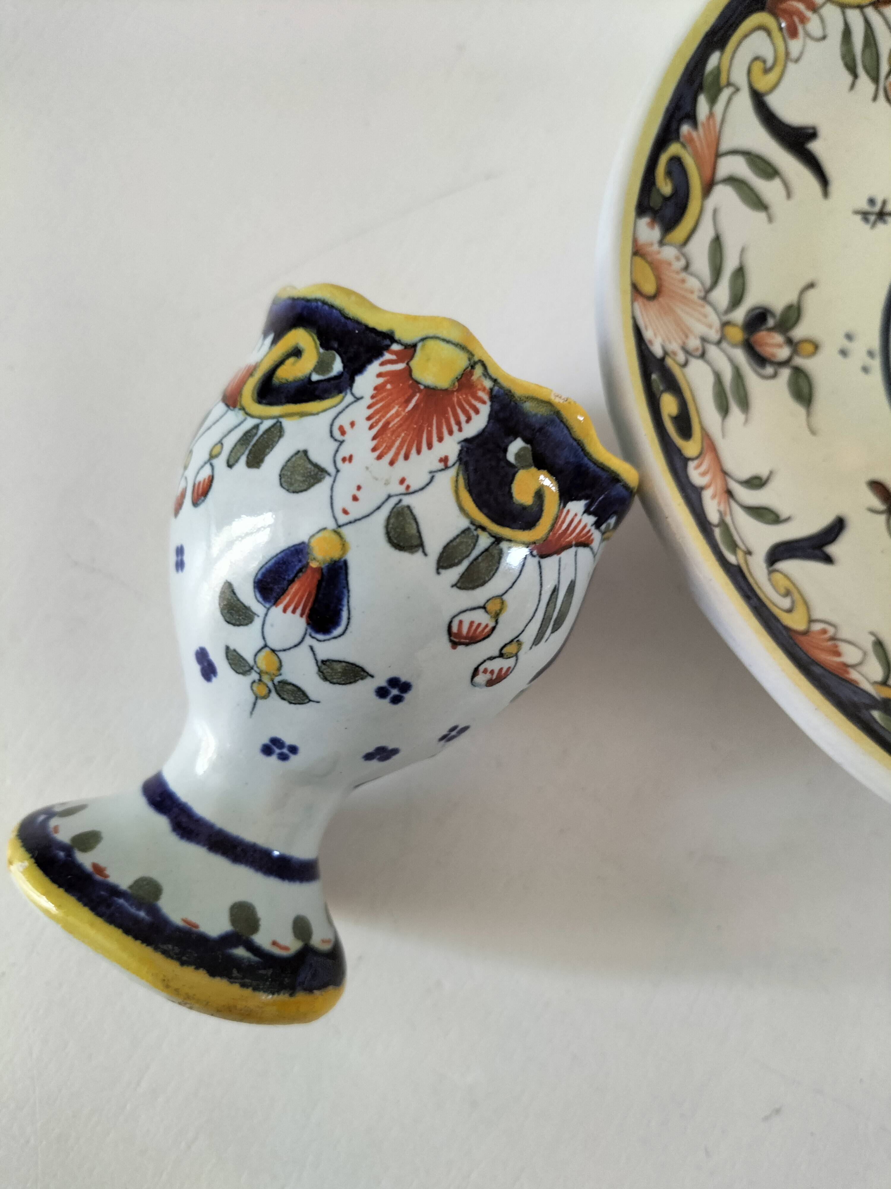 Geo Martel egg service Desvres no. 1687 – Lambrequin decoration