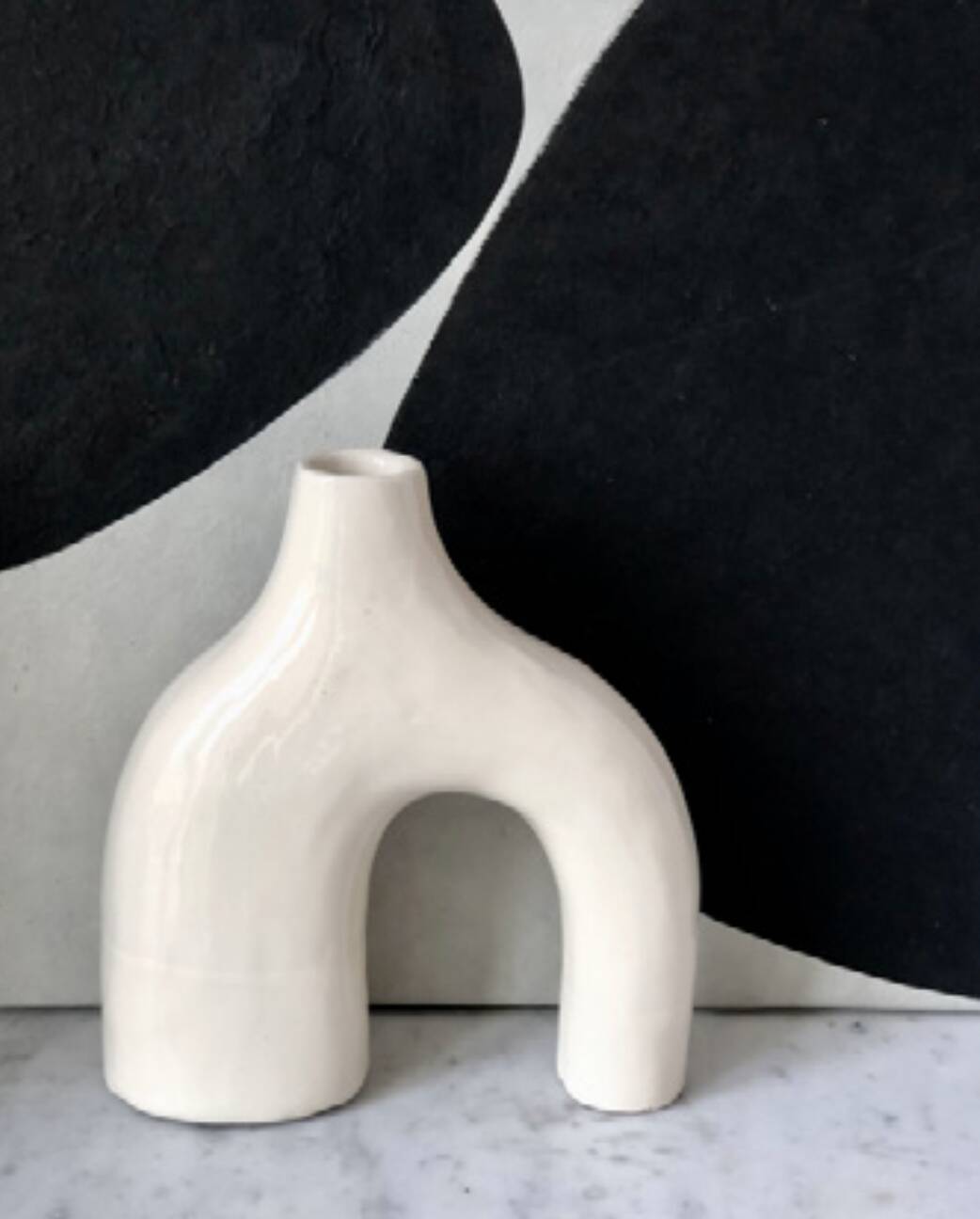 Vase COB en céramique blanc
