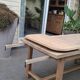 Renovated farmhouse table with extensions