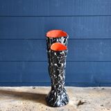 Black ceramic vase