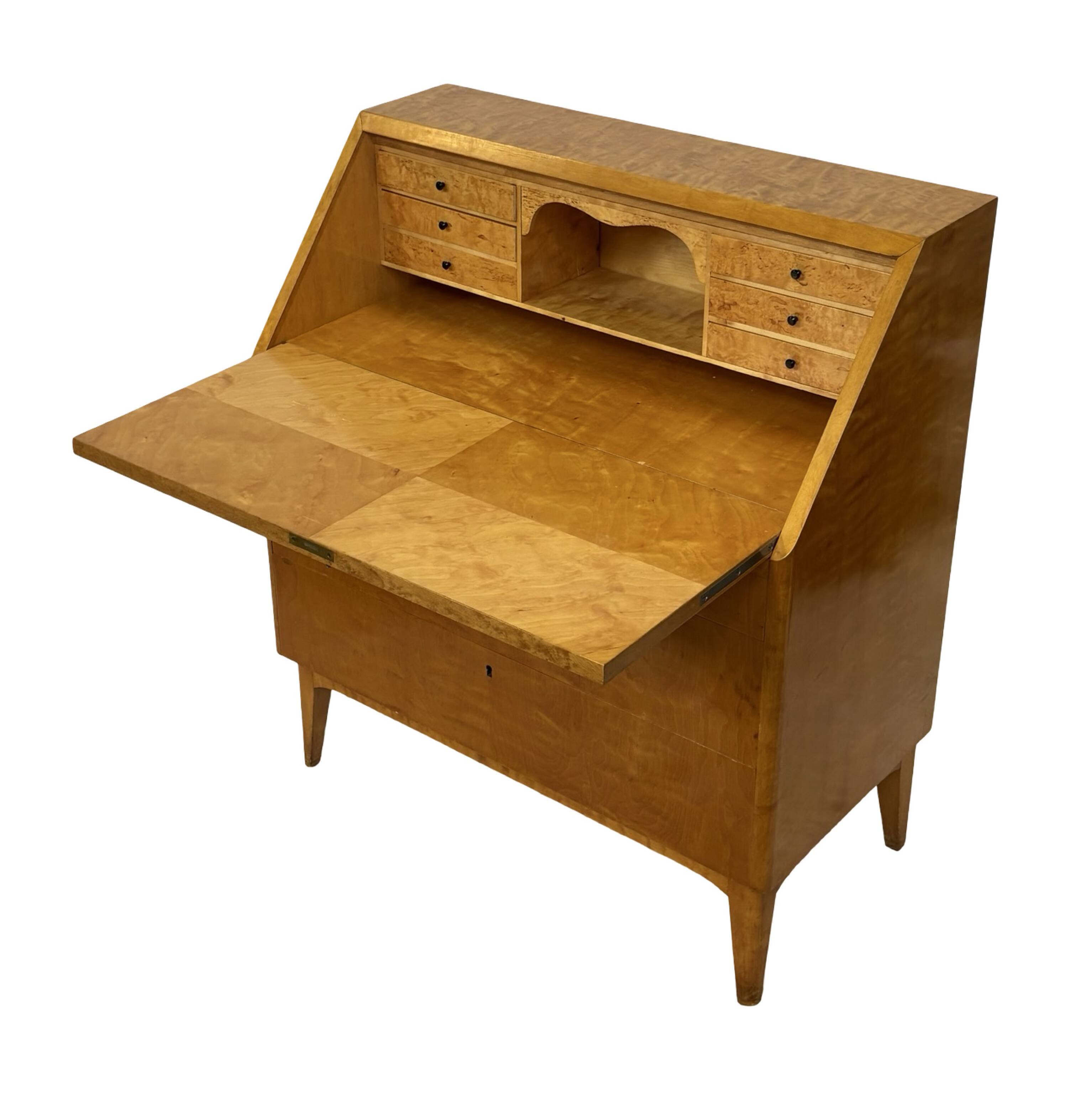Vintage Secretary Cabinet Swedish 1960s Workspace