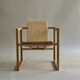 Pair of handmade wooden armchairs