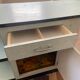 Meuble bas cuisine angle formica vert vintage