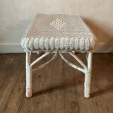 Vintage white rattan coffee table