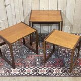 Suite of 3 G-Plan nesting tables in teak from the 70s
