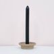Vintage brown low ceramic candle holder