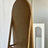 Miroir sur pied en bambou et rotin H:1m80