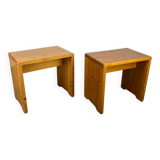 Pair of stools Les Arcs, Charlotte Perriand selection