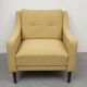 1960s polstery armchair in yellow, restored