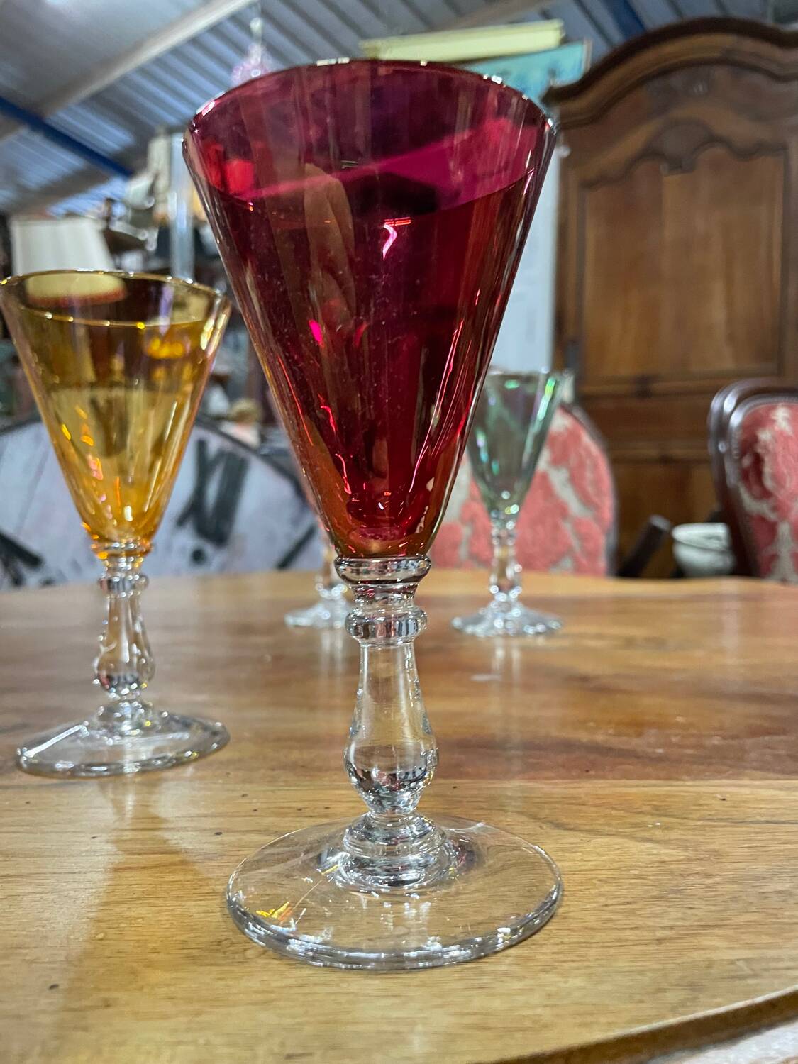 Set of 6 Hungarian crystal glasses