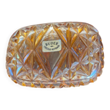 Boîte vintage en cristal ambré Buder
