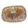 Vintage amber Buder crystal box. Lead crystal.