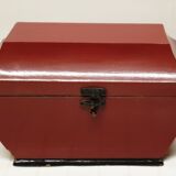 Old lacquered wooden box