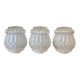 3 antique glass globes for wall lamp chandelier