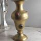 Antique gilded brass vase