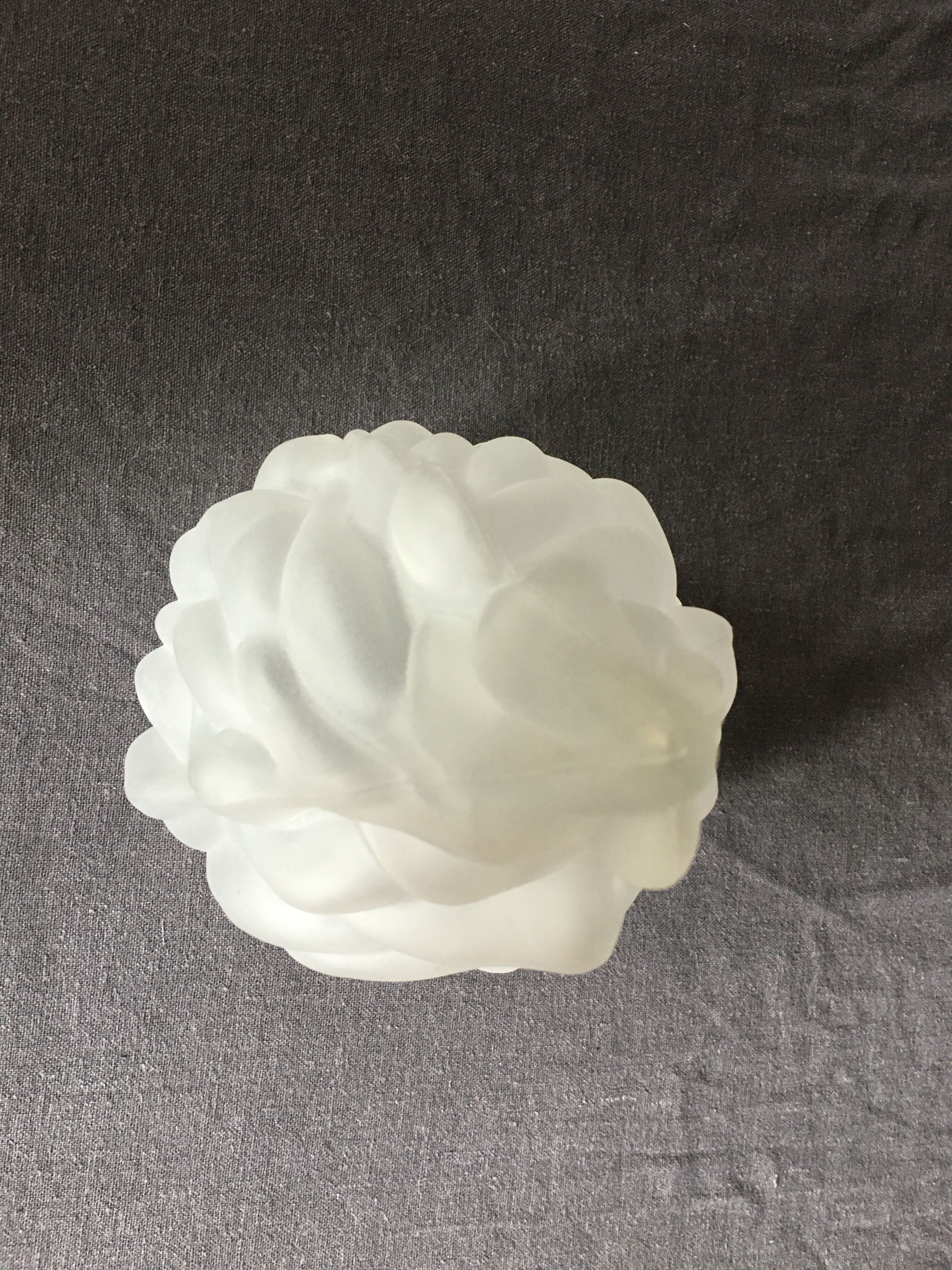 Frosted glass flame lampshade