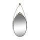 Large French Napoleon III Period Oval Bronze Wall Mirror, 19th Century