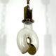Mid-century modern brass and pulegoso chandelier by Carlo Nason