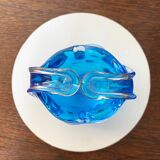 Clear and blue Murano bowl