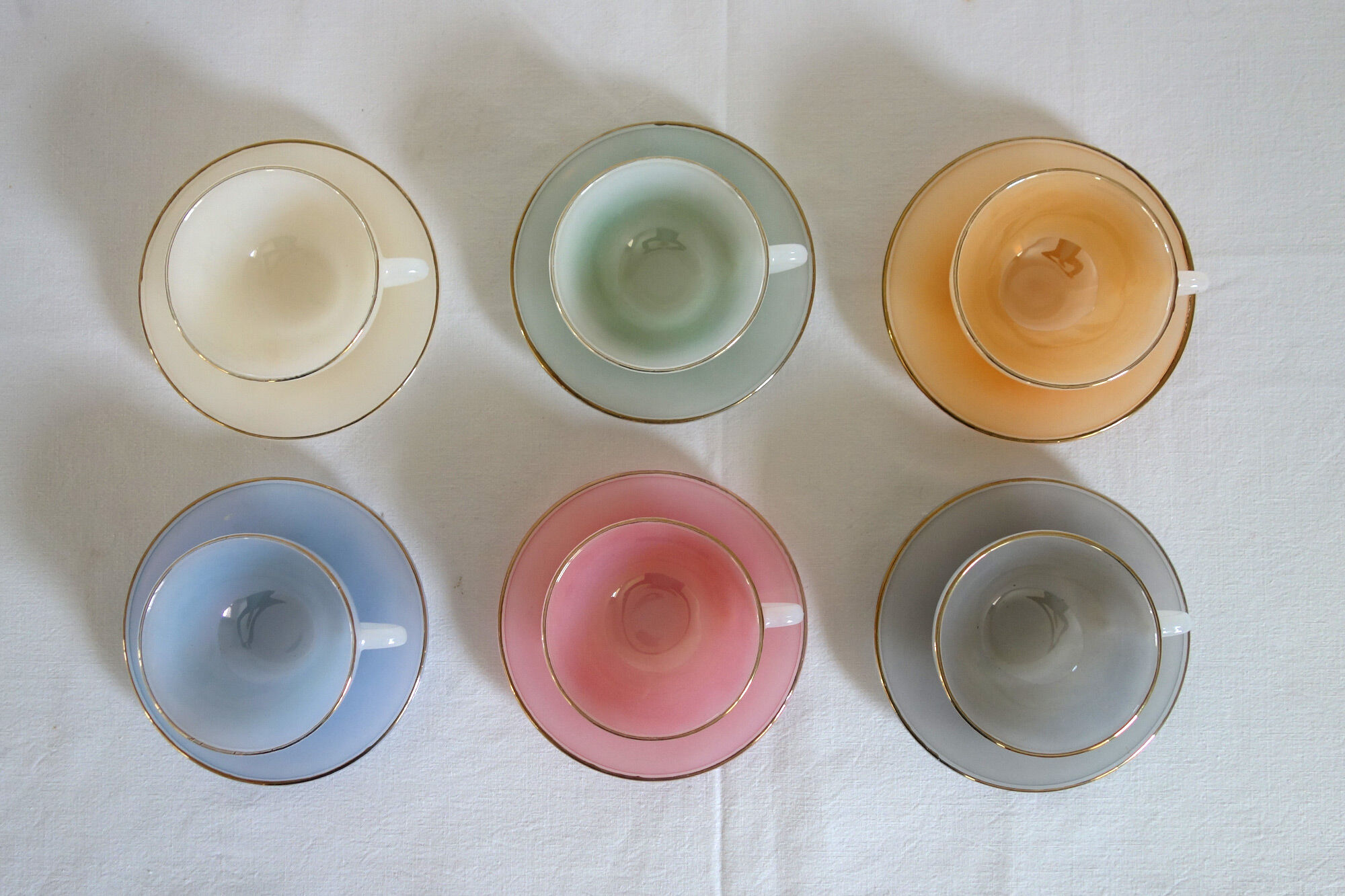 Set of 6 coffee cups model Harlequin, vintage Arcopal